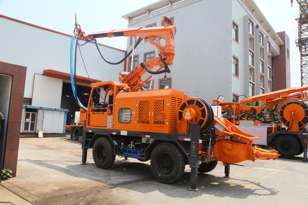 KC2012W Concrete Spraying Machine , Concrete Pump Sprayer Long Reach